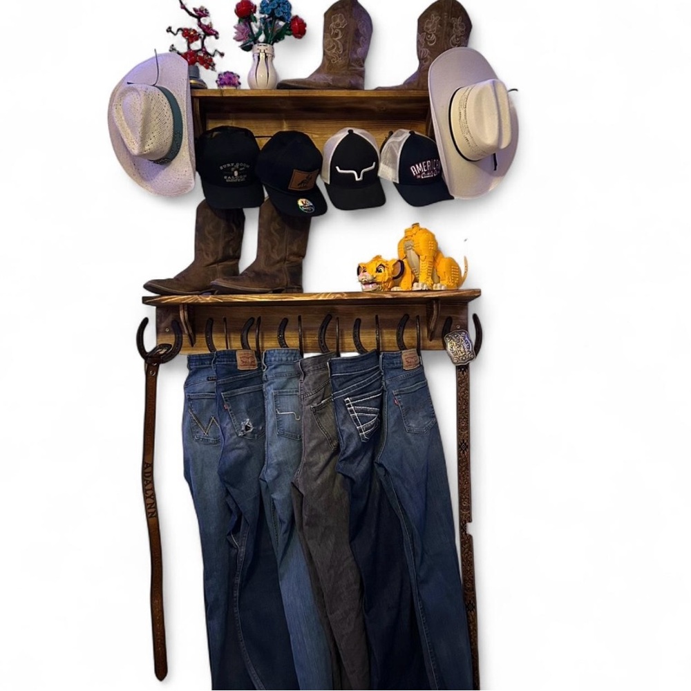 Jean and hat wall hangup